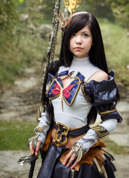 Image similar to a full portrait photo of real - life princess garnet final fantasy ix character, f / 2 2, 3 5 mm, 2 7 0 0 k, lighting, perfect faces, award winning photography.