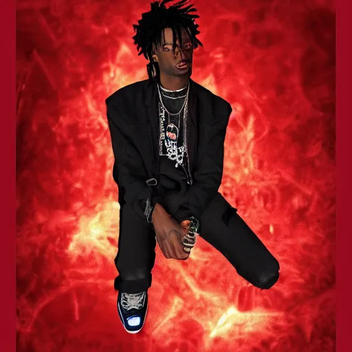 Image similar to playboi carti as a vampire digital art 4 k the detailed super realistic