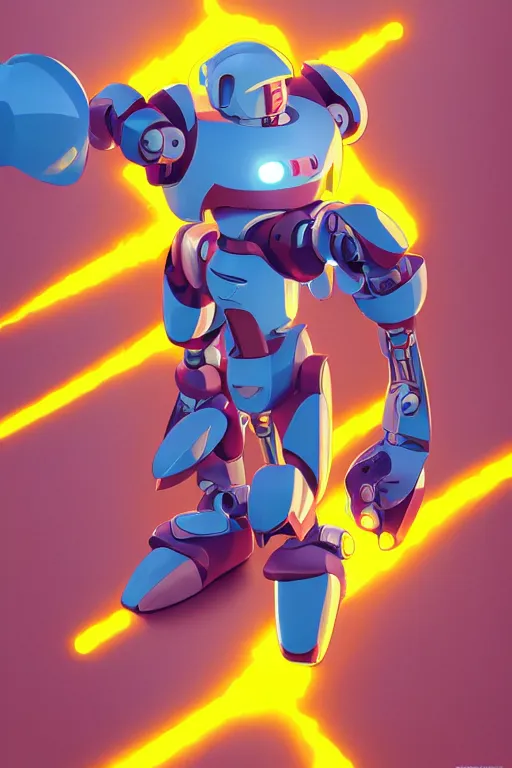 Image similar to metabots medabots medarotto medarot robot minimalist comics, behance hd by jesper ejsing, by rhads, makoto shinkai and lois van baarle, ilya kuvshinov, rossdraws global illumination ray tracing hdr radiating a glowing aura