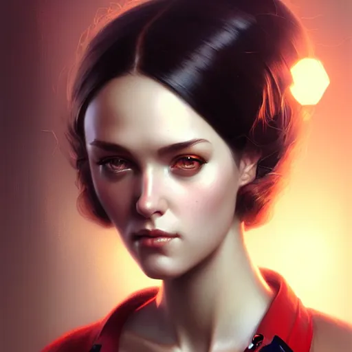 Image similar to Portrait of a seductive lady engineer, highly detailed, digital painting, artstation, concept art, smooth, sharp focus, illustration by Artgerm and Tom Bagshaw and Greg Rutkowski