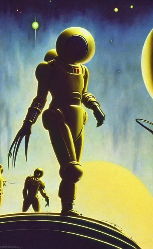 Prompt: exquisite imaginative 1 9 8 0 s sci fi movie, industrial space workers, movie art, by lucusfilm, weta studio, moebius, james jean, frank frazetta, 8 k, denoised, sharp, crisp, high quality, cinematic