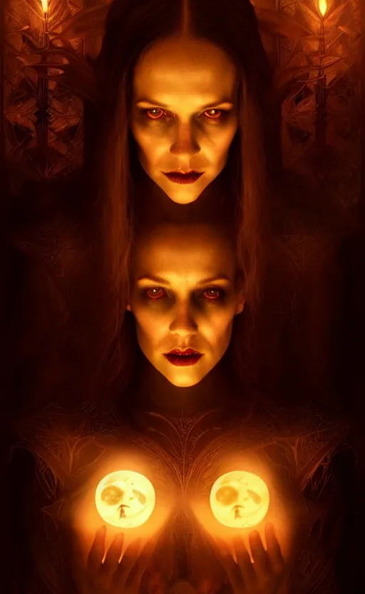 Prompt: epic professional digital tarot card of 🧛🏼🌛, ambient lighting, painted, gorgeous, stunning, symmetrical, impressive, leesha hannigan, van herpen, best on artstation, cgsociety, wlop, pixiv, stunning, gorgeous, much wow, cinematic, masterpiece