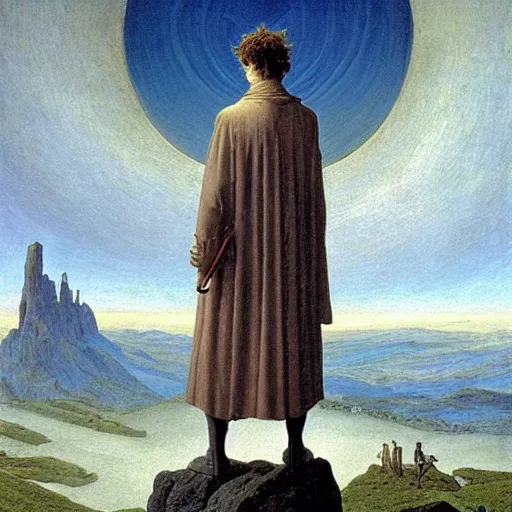 Image similar to The invention of the Internet, 1789, Painting by Caspar David Friedrich