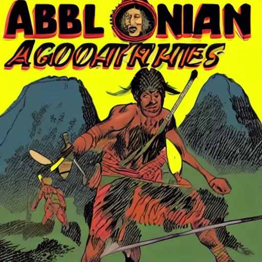 Prompt: a comic book of aboriginal australian warriors