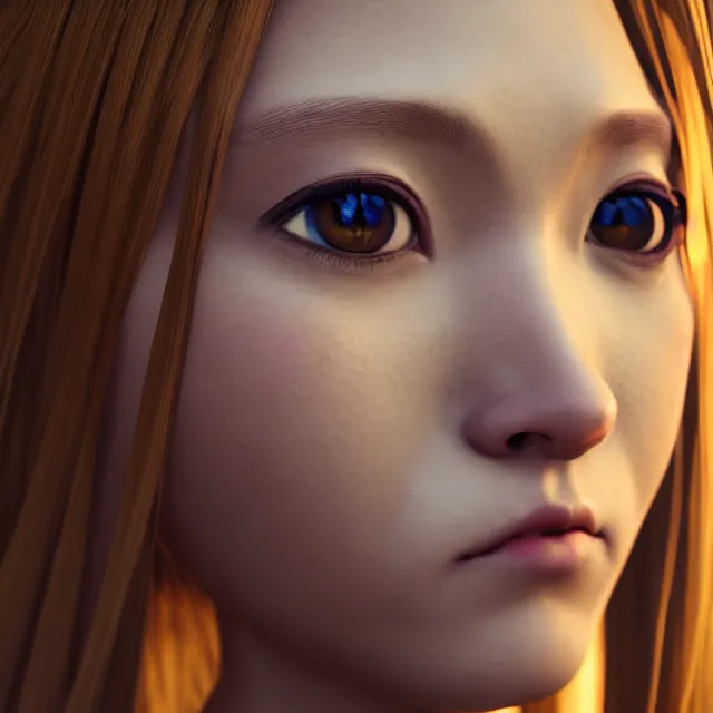 Prompt: perfectly centered close up portrait, anime goddess, candid photography, by pablo picasso, highly detailed, character concept, unreal engine 5