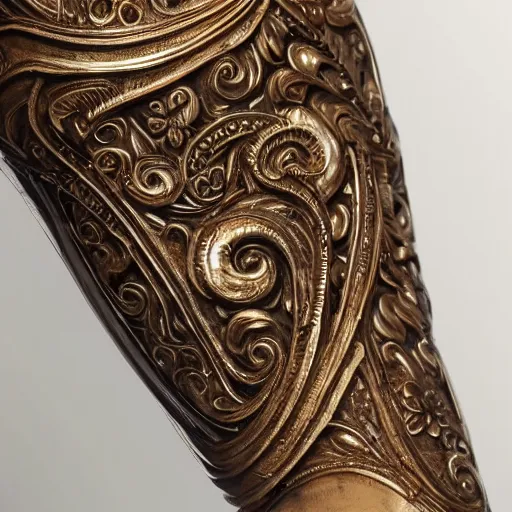 Image similar to an forearm with an intricate baroque ornament