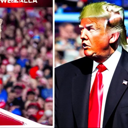 Prompt: Donald Trump vs Obama at Wrestlemania