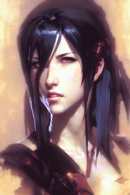 tifa lockhart portrait dnd, painting by gaston | Stable Diffusion | OpenArt