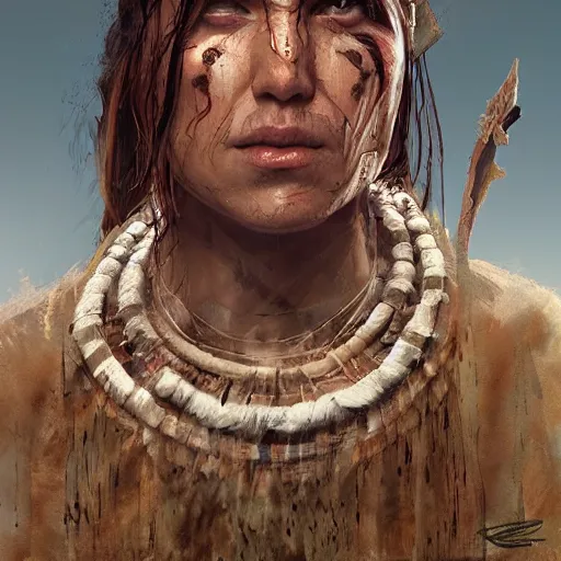 Image similar to a neolithic shaman by maciej kuciara