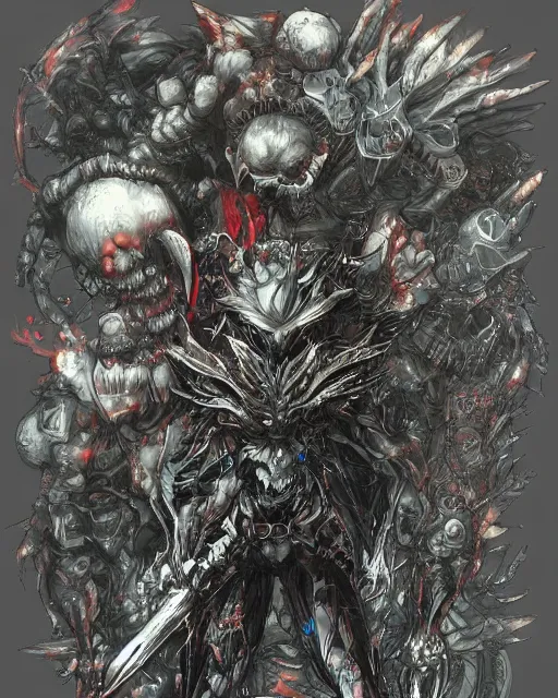 Prompt: death by Yoshitaka Amano 4k hyper detailed trending on artstation