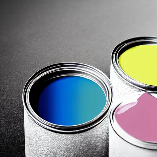 Image similar to can of paint, minimal, modern, solid colors, mix