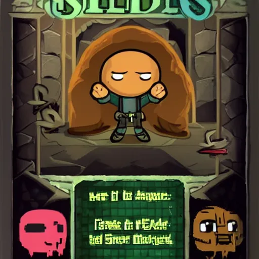 Image similar to the binding of isaac, among us skeld