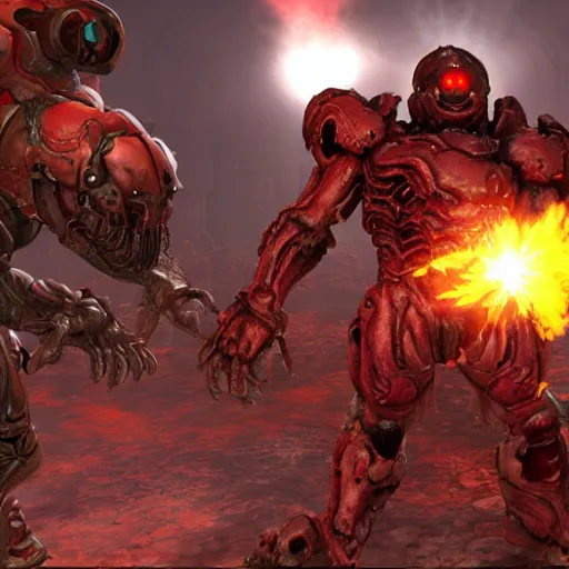 Image similar to Doom Eternal dating sim mode