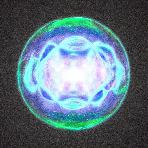 Image similar to ( ( ( psychonautist ) ) ) in a crystal sphere, digital art, award winning, volumetric lighting