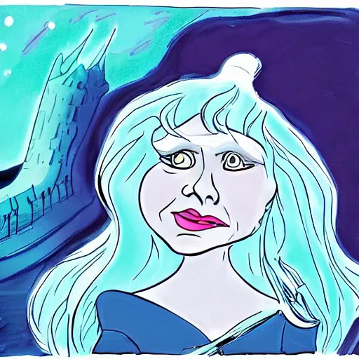 Prompt: ursula the sea witch, boris johnson, by glen keane, disney