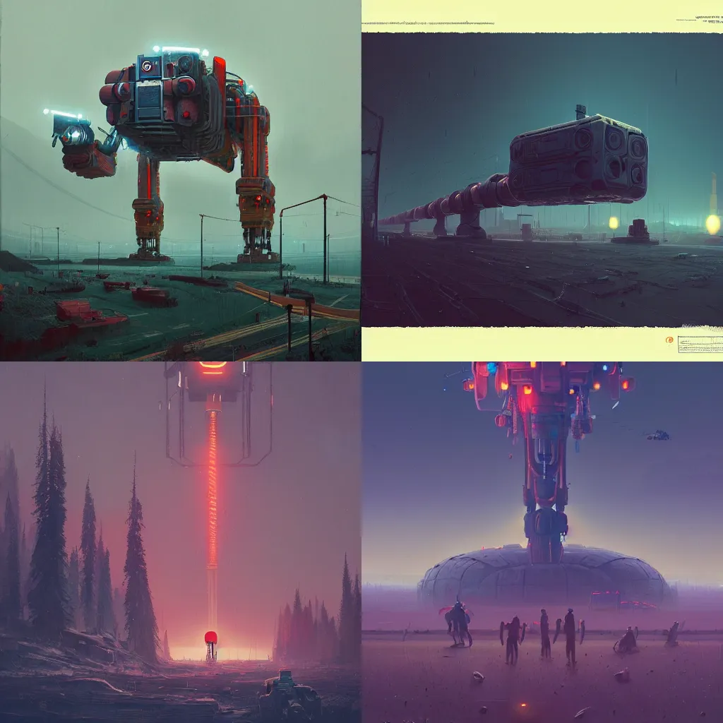 Prompt: An epic colossal tool to separate the signal from the noise, by Simon Stalenhag, by Marc Simonetti, masterpiece, sci-fi, cinematic composition, hi-tech machinery, technical industrial illustration, dramatic, aesthetic, trending on artstation, featured on pixiv, 8K