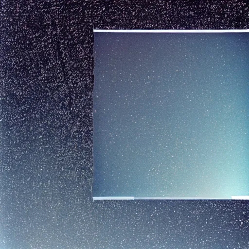 Prompt: night sky photographed through a pane of frosted glass, blacks and blues, professional photographer, museum, fotonkolor ns, 3 5 mm