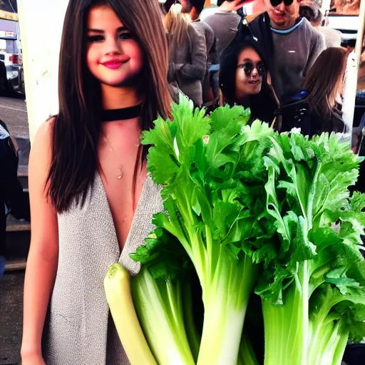 Image similar to selena gomez as celery