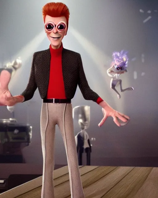 Image similar to David Bowie in Pixar’s Up!