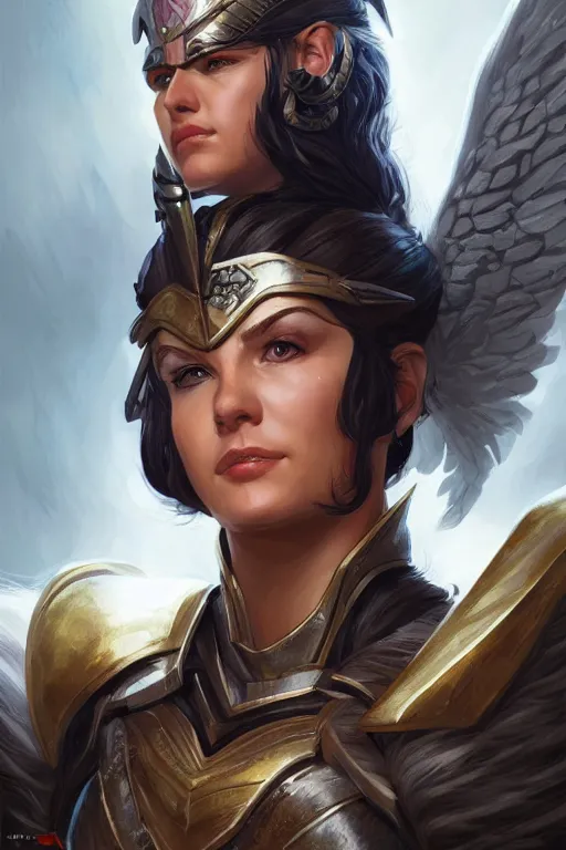 Image similar to amazon valkyrie athena, d & d, fantasy, portrait, highly detailed, headshot, digital painting, trending on artstation, concept art, sharp focus, illustration, art by artgerm and greg rutkowski and magali villeneuve