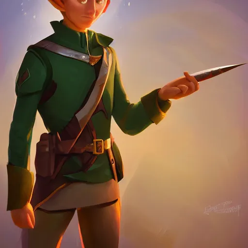 Image similar to Portrait of Josh Brolyn as a male elf ranger, pointy ears, brown long hair, no beard, inquisitive look, perfect facial symettry, mattepainting concept Blizzard pixar maya engine on stylized background splash comics global illumination lighting artstation lois van baarle, ilya kuvshinov, rossdraws