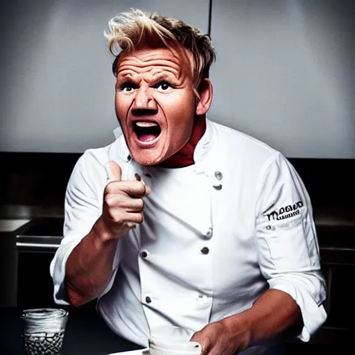 Image similar to gordon ramsay yelling and shouting at donald trump