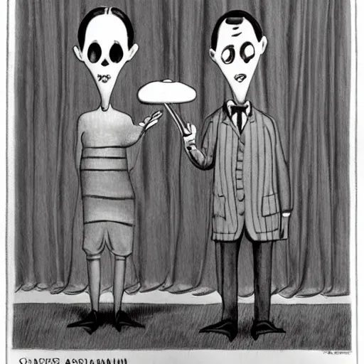 Image similar to a character by Charles Addams