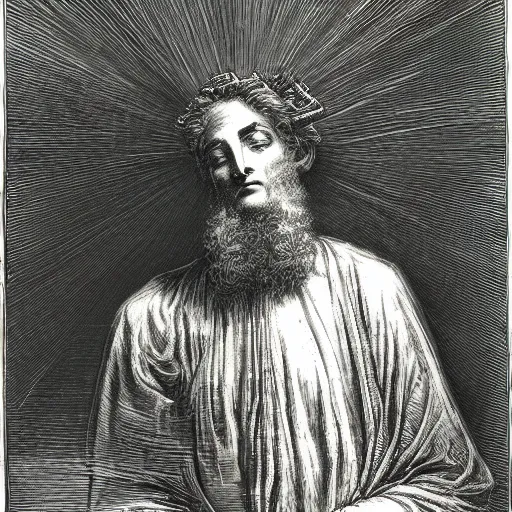 Image similar to Profile picture of a deity-of-language by Gustave Dore