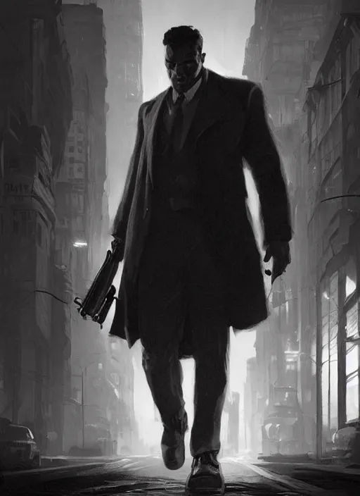 Image similar to portrait, noir detective, dramatic lighting, cinematic, establishing shot, extremly high detail, foto realistic, cinematic lighting, post processed, concept art, artstation, matte painting, style by eddie mendoza, raphael lacoste, alex ross