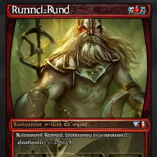 Image similar to 1. runic ward - enchantment - 2 w - when runic ward enters the battlefield, target creature gets + 1 / + 1 and gains lifelink until end of turn. - the wards of the ancients still hold power. magic the gathering card illustration