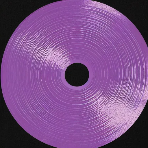 Prompt: high quality vinyl cover, wavy, purple colored