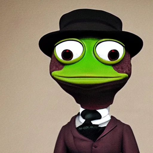 Image similar to Pepe the Frog in Peaky Blinders very detail 4K quality super realistic