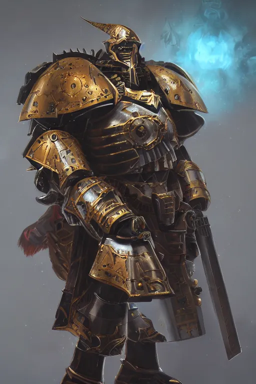 Image similar to armor portrait heros warhammer 4 0 k horus heresy fanart - the primarchs emperor by johannes helgeson animated with vfx concept artist & illustrator global illumination ray tracing hdr fanart arstation zbrush central hardmesh 8 k octane renderer comics stylized