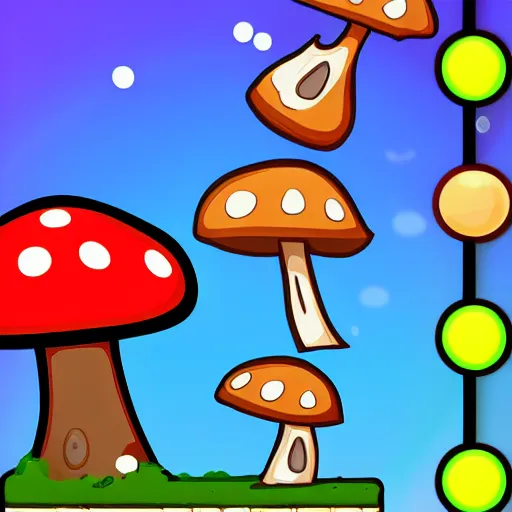 Prompt: Mushroom 2d game