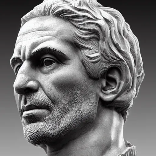 Image similar to hellenic marble sculpture of Jeffrey Epstein, realistic human anatomy sculpture, detailed anatomy, perfect anatomy, intricate sculpture, chiseled muscles, godlike