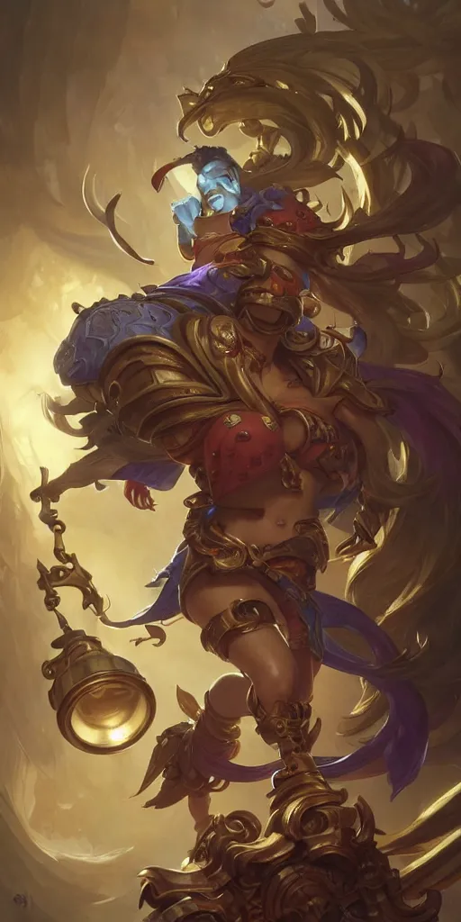 Image similar to cheating market salesman, league of legends, intricate, highly detailed, digital painting, hyperrealistic, artstation, concept art, smooth, sharp focus, illustration, Unreal Engine 5, 8K, art by artgerm and greg rutkowski and alphonse mucha, by Jesper Ejsing