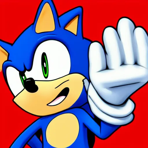 Image similar to sonic the hedgehog in the style of a gta 5 loading screen