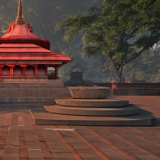 Image similar to kamakhya temple, guwahati ; unreal engine 5, octane render, nanite