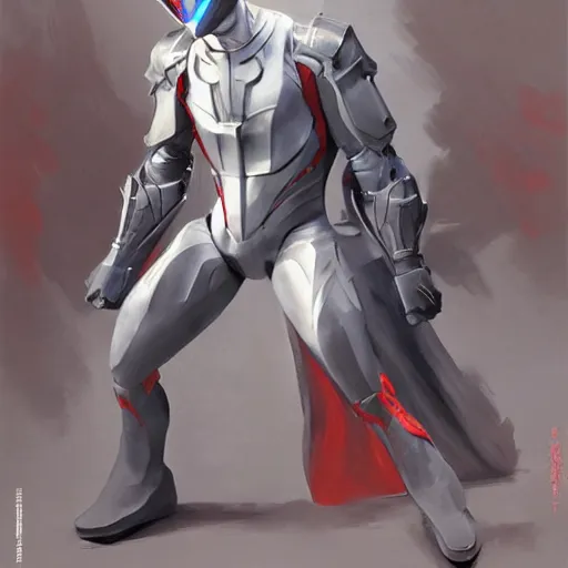 Image similar to greg manchess portrait painting of armored spiderman ultraman grey fox from metal gear cyborg japanese - american hybrid as overwatch character, medium shot, asymmetrical, profile picture, organic painting, sunny day, matte painting, bold shapes, hard edges, street art, trending on artstation, by huang guangjian and ail elvgren and sachin teng