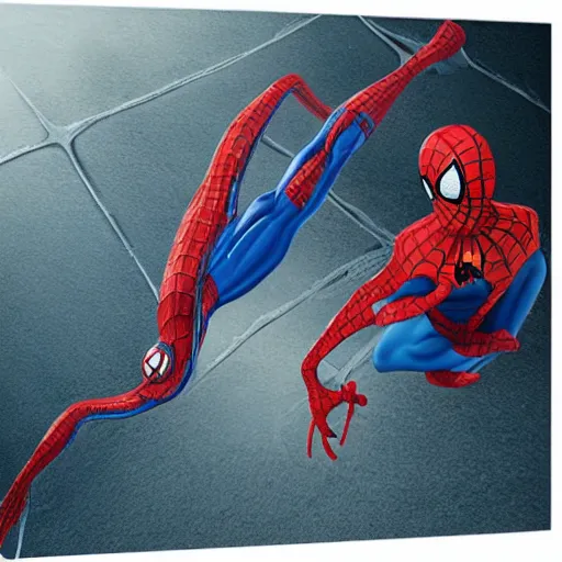 Image similar to octopus attacking and suffocating spiderman, photorealistic