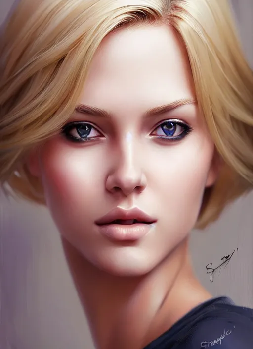 Prompt: photo of a gorgeous young woman with blonde hair in the style of stefan kostic, realistic, sharp focus, 8k high definition, insanely detailed, intricate, elegant, art by stanley lau and artgerm