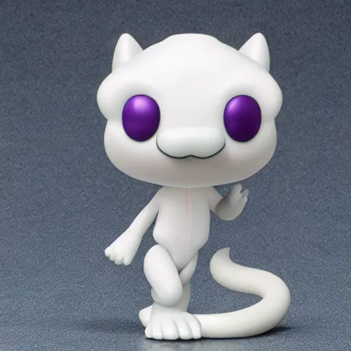 Image similar to A funko pop of Mewtwo