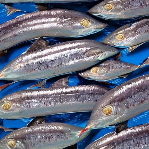 Image similar to sardine in a can, by gyotaku