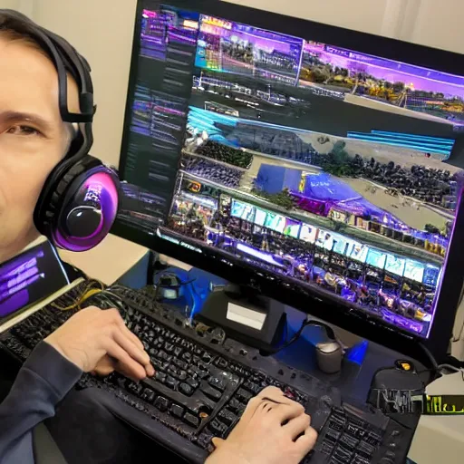 Image similar to xqc on twitch announcing his retirement, 4k, high detail, high-resolution photograph, professional photography, ultra-detail
