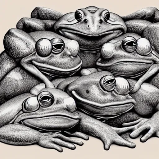 Image similar to full page antique lithograph of humanoid frogs, White background, art print, clean brush stroke, realistic highly detailed, 8k post-processing highly detailed, rendered by octane engine, esty