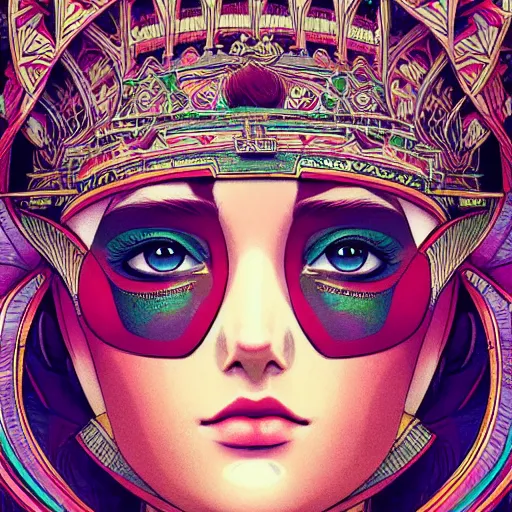 Image similar to ehther the heavenly monarch, beautiful, detailed symmetrical close up portrait, intricate complexity, in the style of artgerm and ilya kuvshinov, cel shaded