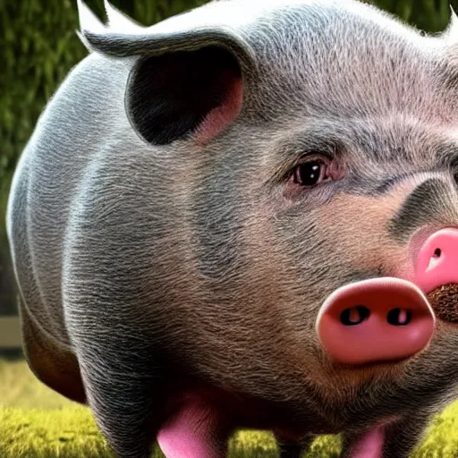 Prompt: scott morrison pig hybrid man boar creature australian politician