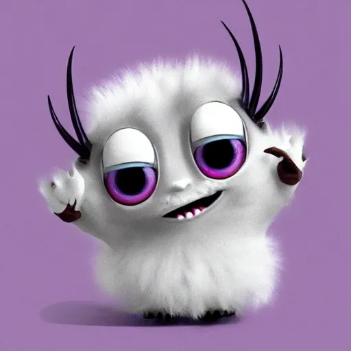 Image similar to cute fluffy demon from pixar