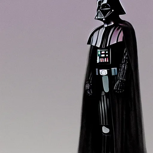 Image similar to a full body portrait of Darth Vader concept art realistic painting, high definition, digital art, matte painting, very detailed, realistic by Doug Chiang, cinematic