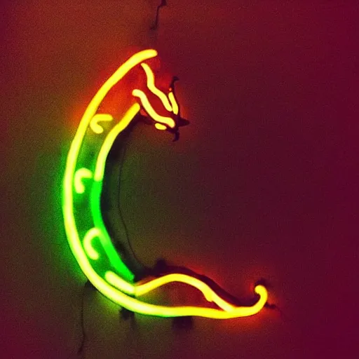 Image similar to “fire breathing dragon, neon lights”
